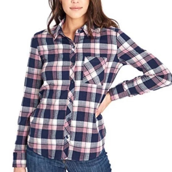 ORVIS Blue and Pink Flannel Button Down Shirt S Plaid‎ - Picture 1 of 7